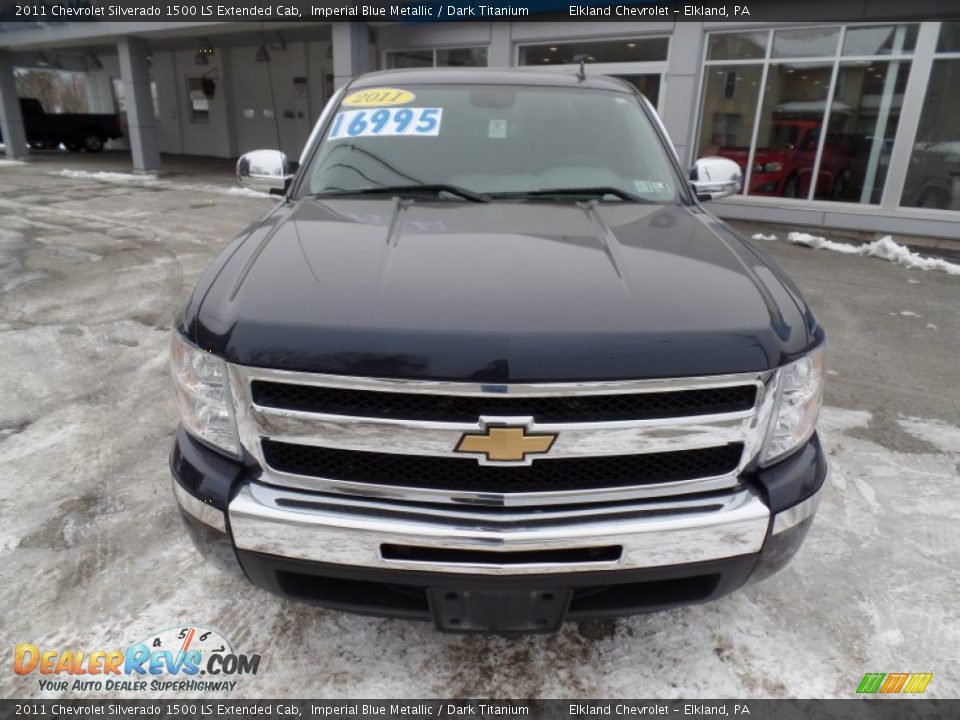 2011 Chevrolet Silverado 1500 LS Extended Cab Imperial Blue Metallic / Dark Titanium Photo #3