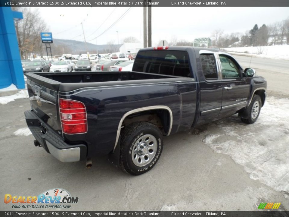 2011 Chevrolet Silverado 1500 LS Extended Cab Imperial Blue Metallic / Dark Titanium Photo #6