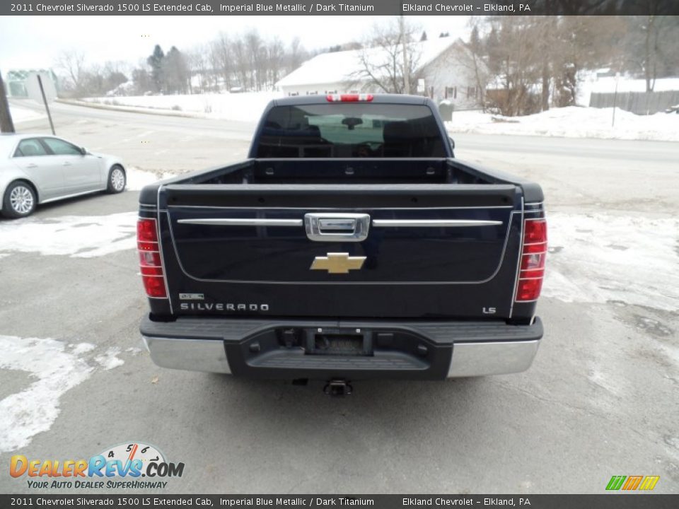 2011 Chevrolet Silverado 1500 LS Extended Cab Imperial Blue Metallic / Dark Titanium Photo #7