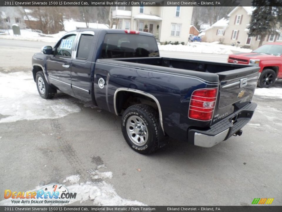 2011 Chevrolet Silverado 1500 LS Extended Cab Imperial Blue Metallic / Dark Titanium Photo #8