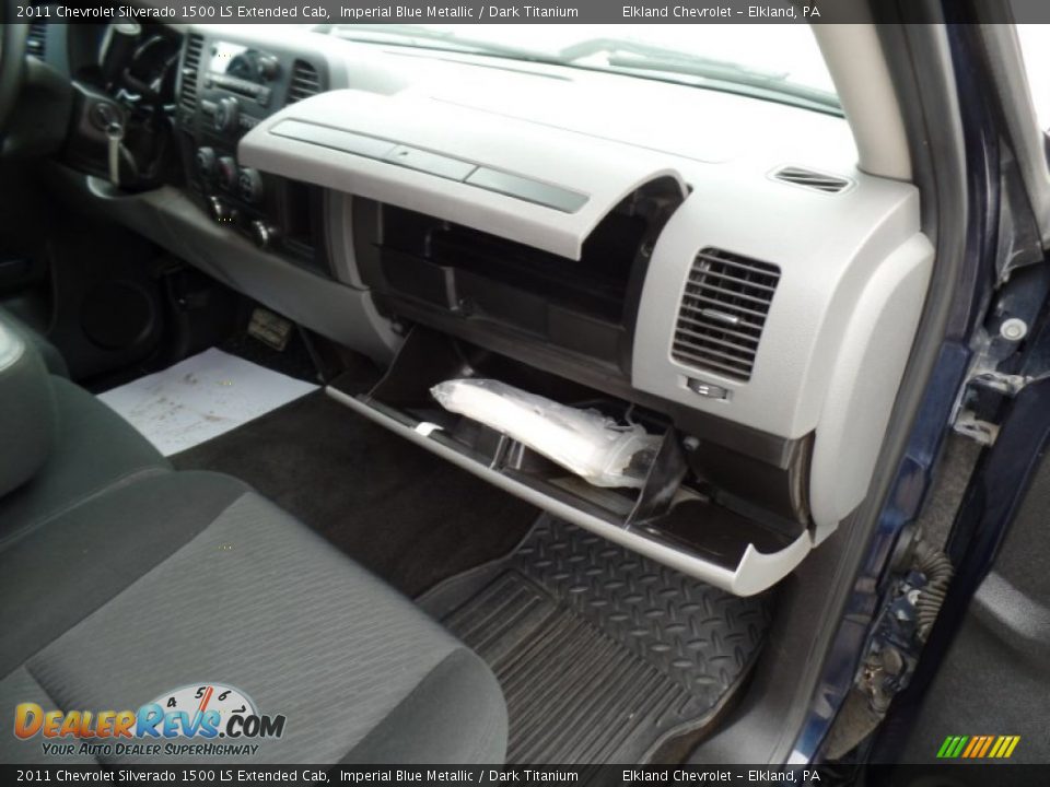 2011 Chevrolet Silverado 1500 LS Extended Cab Imperial Blue Metallic / Dark Titanium Photo #27