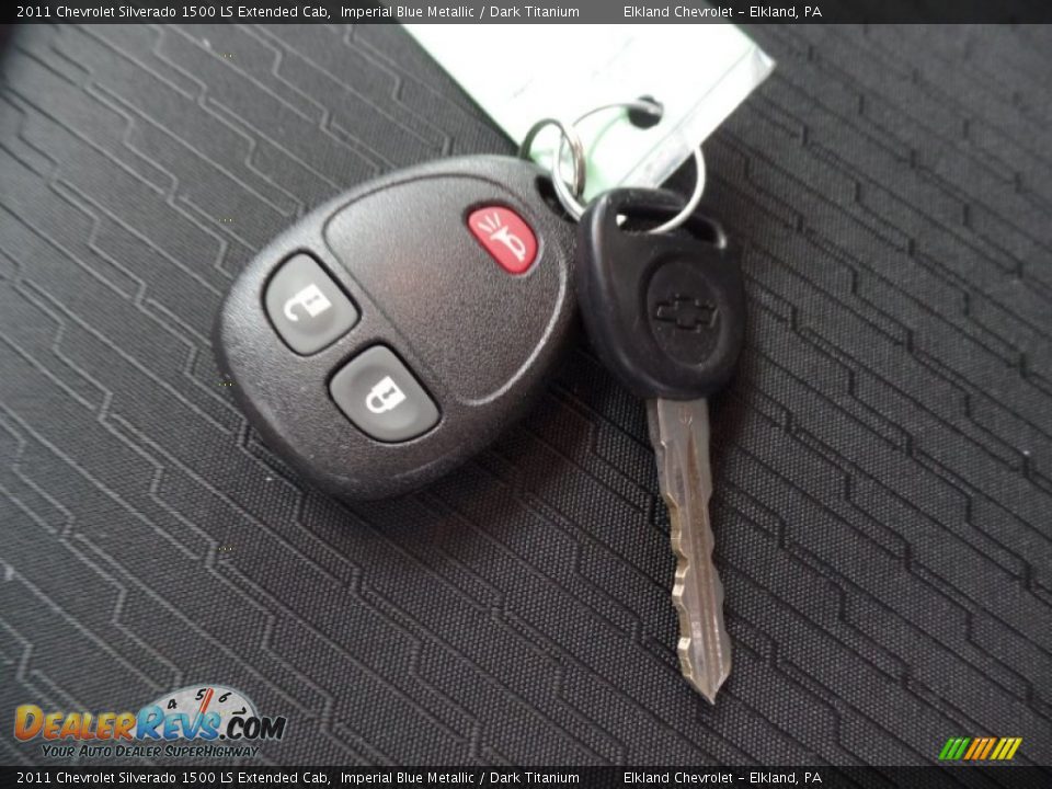 2011 Chevrolet Silverado 1500 LS Extended Cab Imperial Blue Metallic / Dark Titanium Photo #35