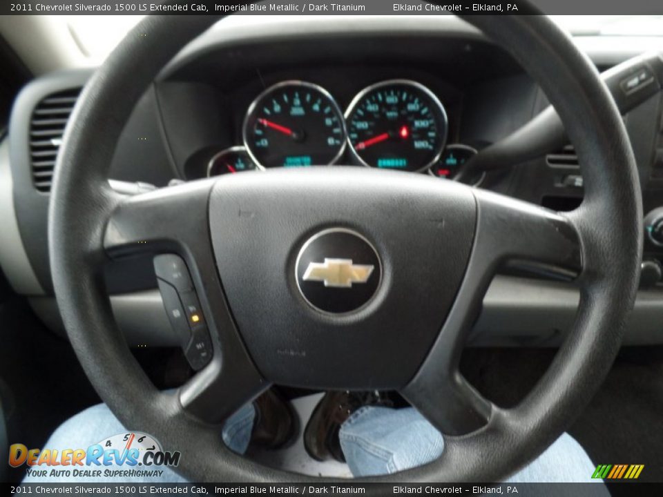 2011 Chevrolet Silverado 1500 LS Extended Cab Imperial Blue Metallic / Dark Titanium Photo #36