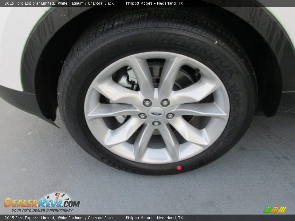 2015 Ford Explorer Limited White Platinum / Charcoal Black Photo #11