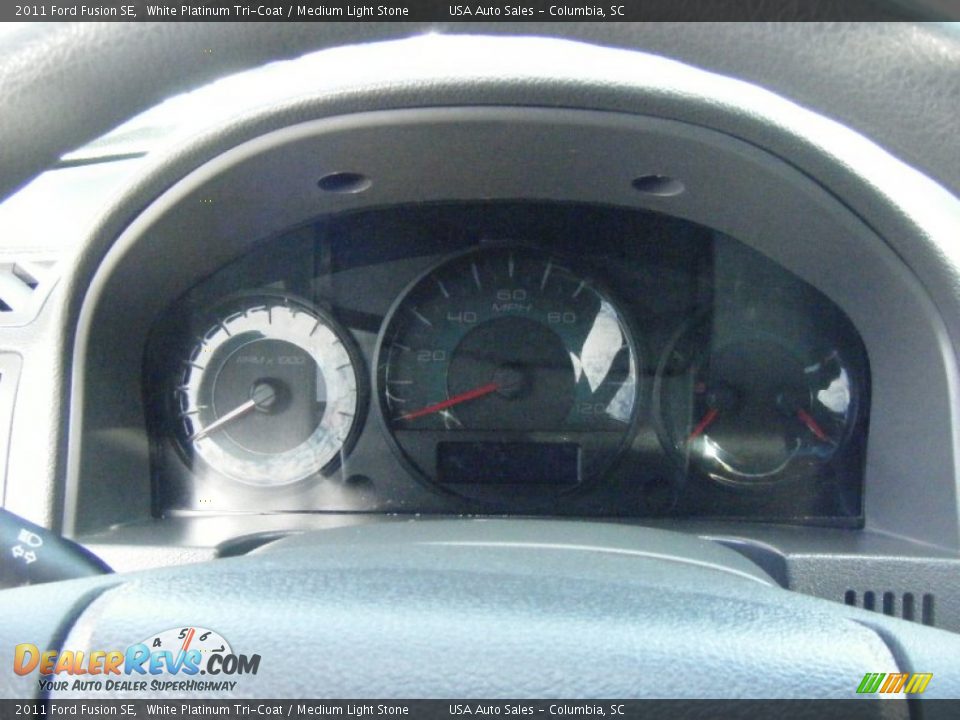 2011 Ford Fusion SE White Platinum Tri-Coat / Medium Light Stone Photo #9