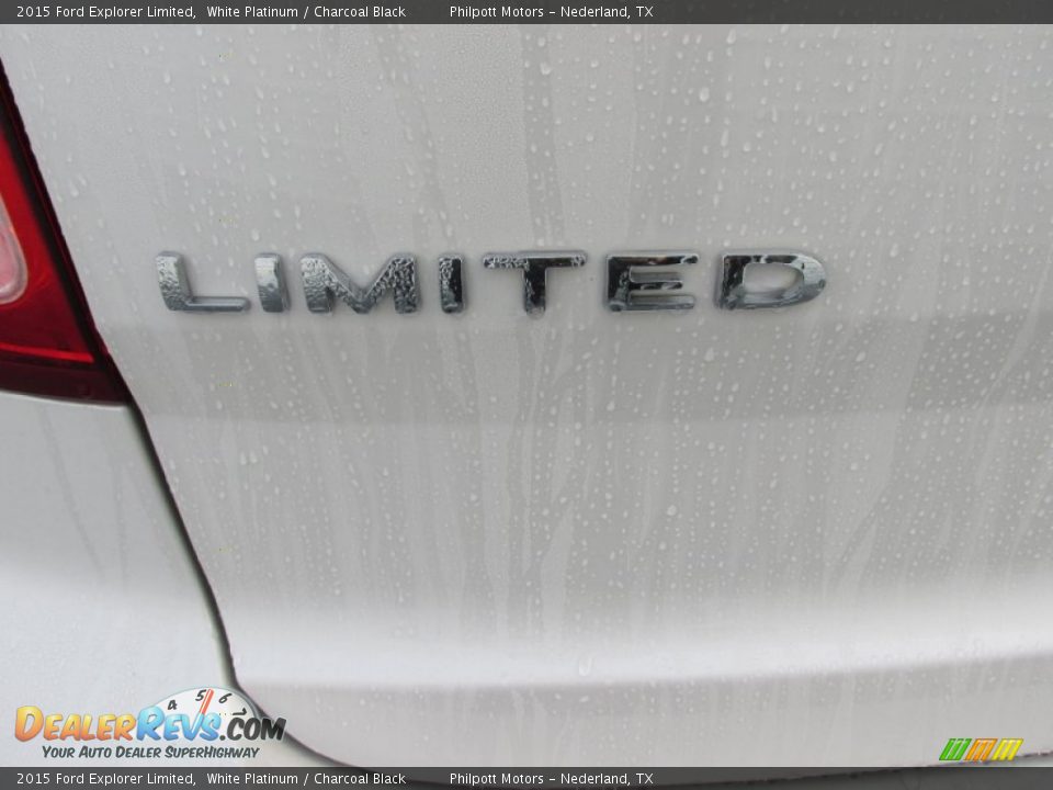 2015 Ford Explorer Limited White Platinum / Charcoal Black Photo #13