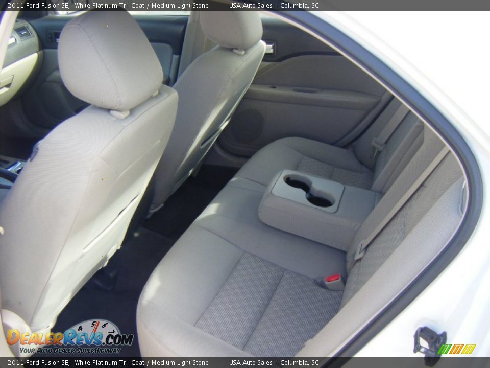 2011 Ford Fusion SE White Platinum Tri-Coat / Medium Light Stone Photo #11