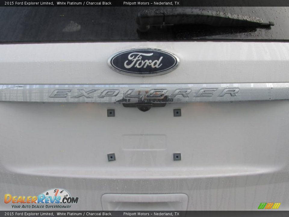 2015 Ford Explorer Limited White Platinum / Charcoal Black Photo #14