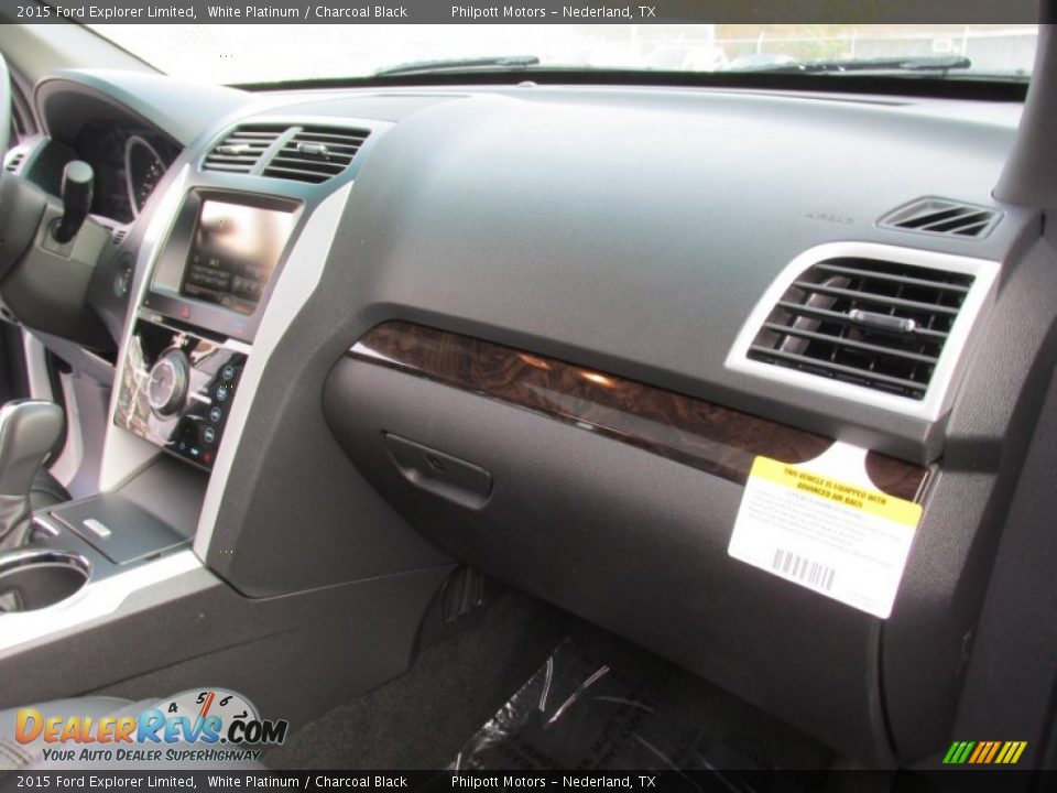 2015 Ford Explorer Limited White Platinum / Charcoal Black Photo #16