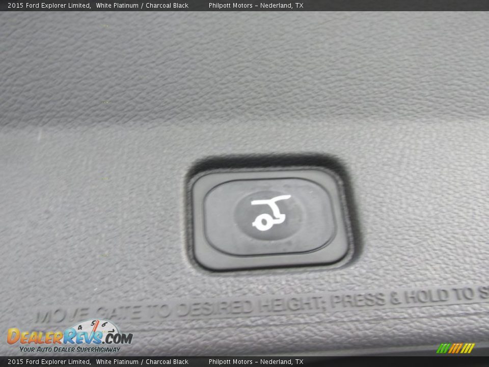 2015 Ford Explorer Limited White Platinum / Charcoal Black Photo #20
