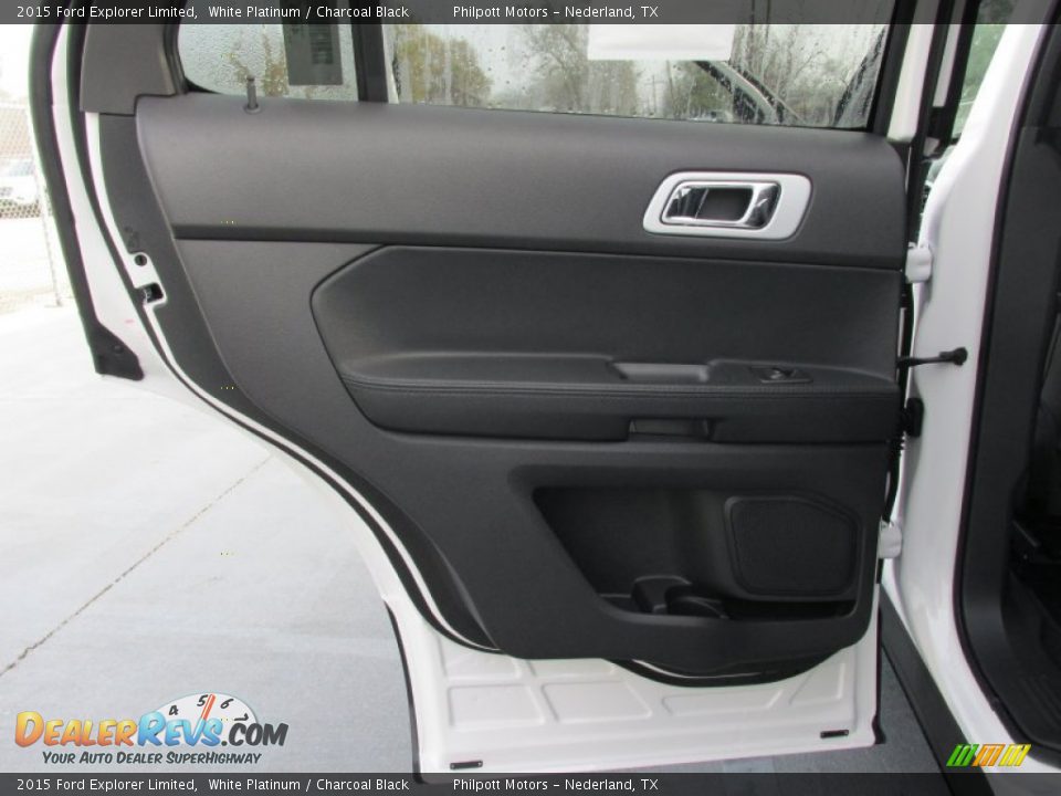 2015 Ford Explorer Limited White Platinum / Charcoal Black Photo #21