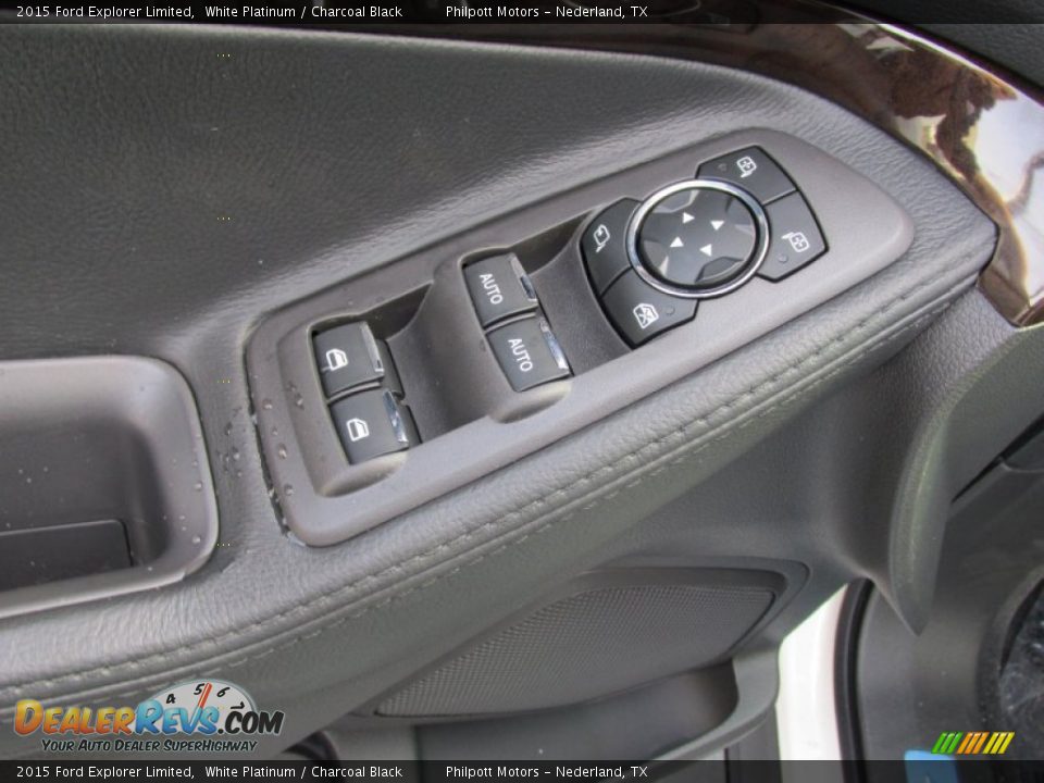 2015 Ford Explorer Limited White Platinum / Charcoal Black Photo #24