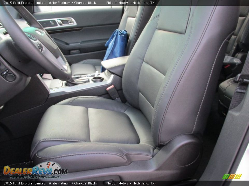 2015 Ford Explorer Limited White Platinum / Charcoal Black Photo #25