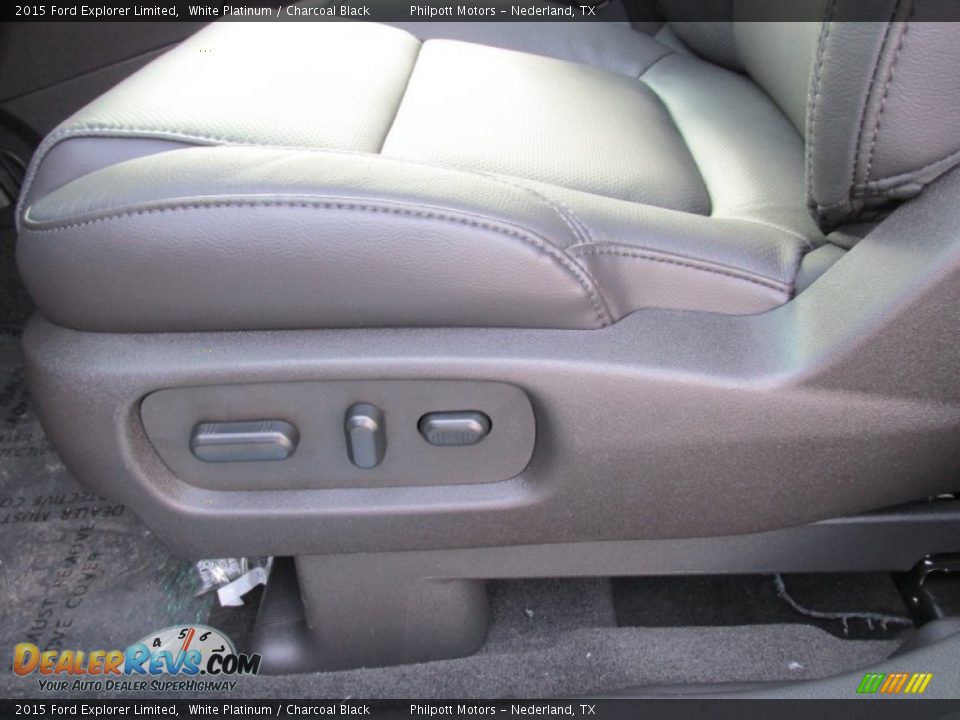 2015 Ford Explorer Limited White Platinum / Charcoal Black Photo #26