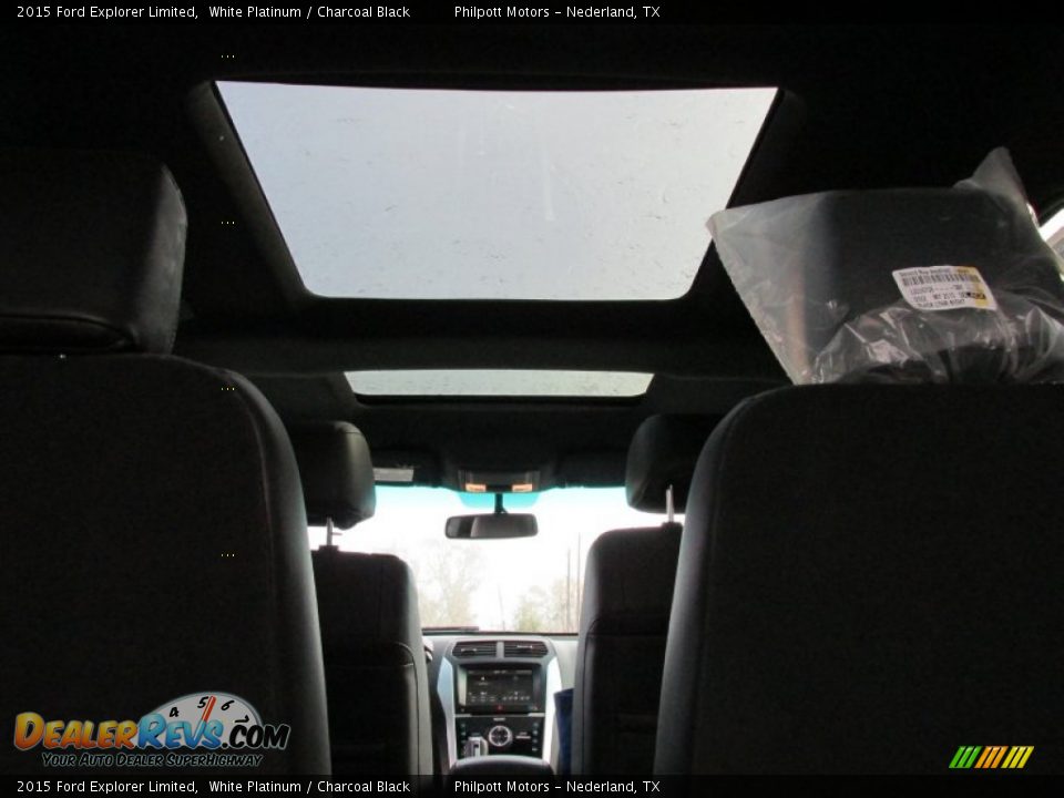 2015 Ford Explorer Limited White Platinum / Charcoal Black Photo #27