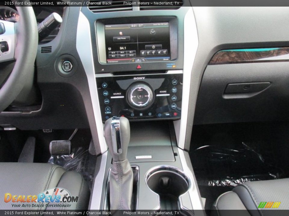 2015 Ford Explorer Limited White Platinum / Charcoal Black Photo #29