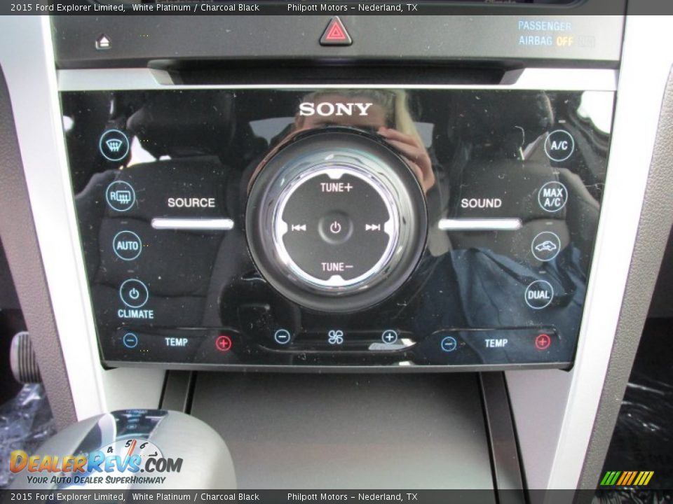 2015 Ford Explorer Limited White Platinum / Charcoal Black Photo #31