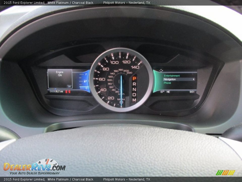 2015 Ford Explorer Limited White Platinum / Charcoal Black Photo #35