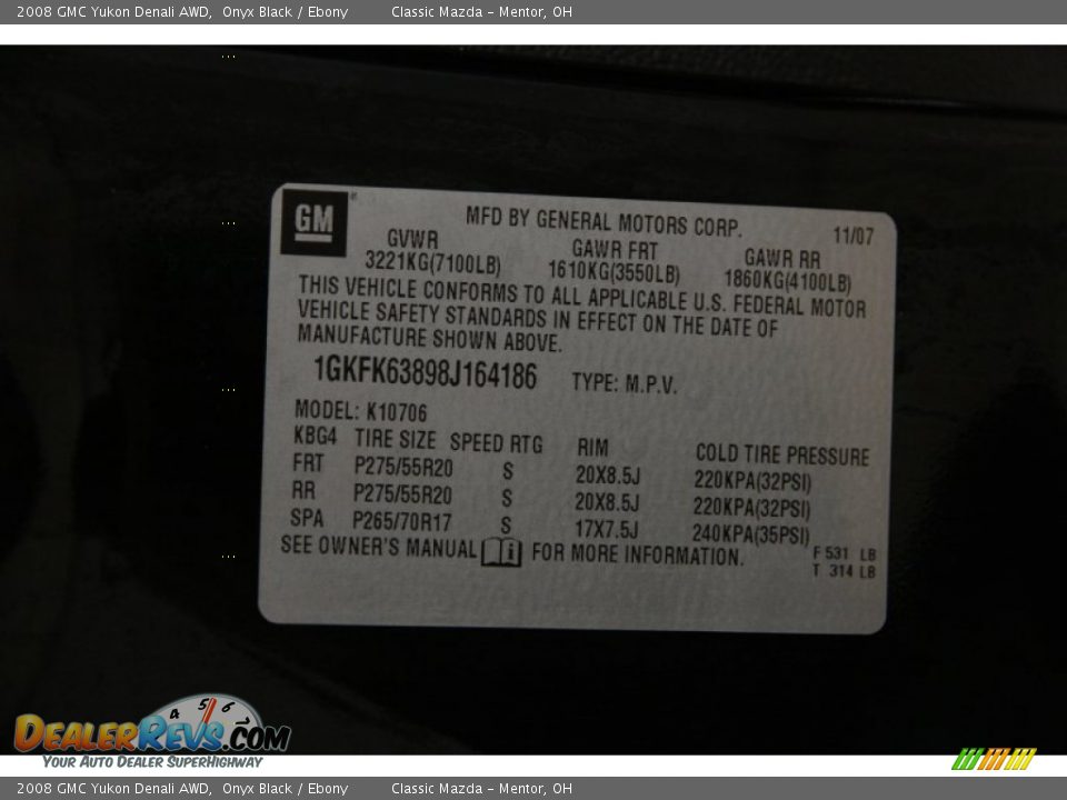 2008 GMC Yukon Denali AWD Onyx Black / Ebony Photo #19