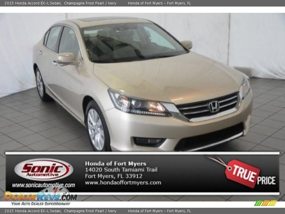 2015 Honda Accord EX-L Sedan Champagne Frost Pearl / Ivory Photo #1