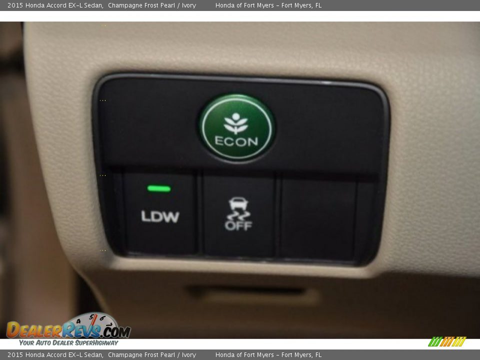 2015 Honda Accord EX-L Sedan Champagne Frost Pearl / Ivory Photo #19