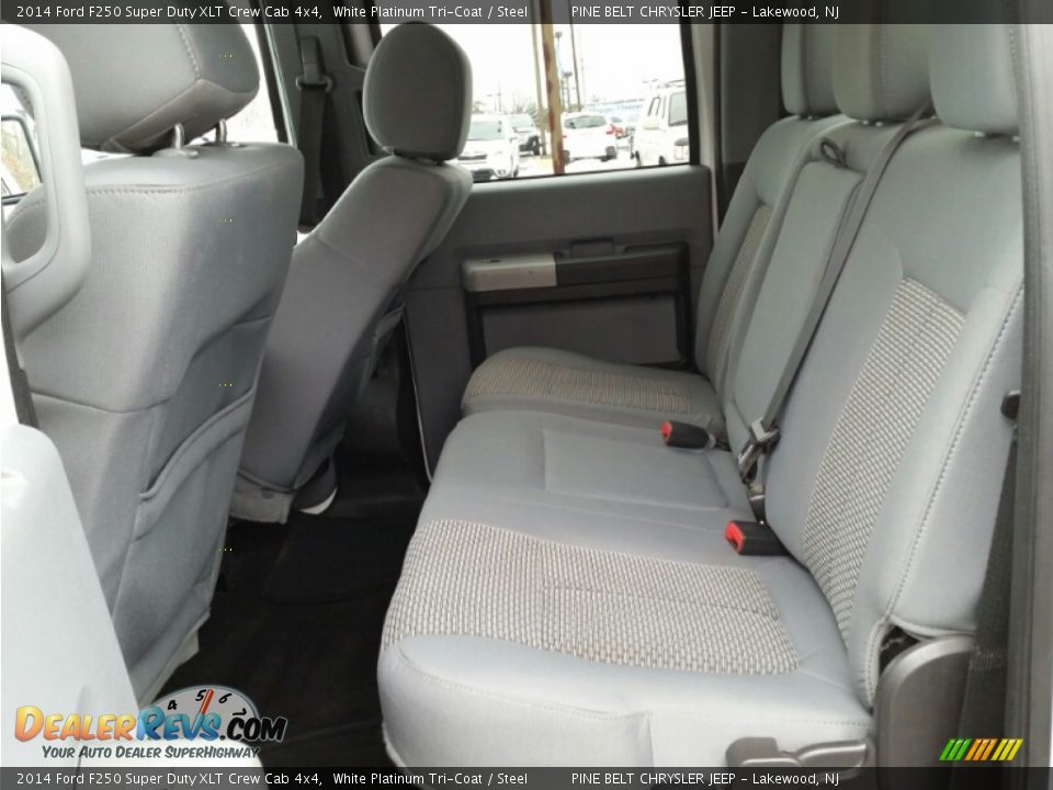 2014 Ford F250 Super Duty XLT Crew Cab 4x4 White Platinum Tri-Coat / Steel Photo #13