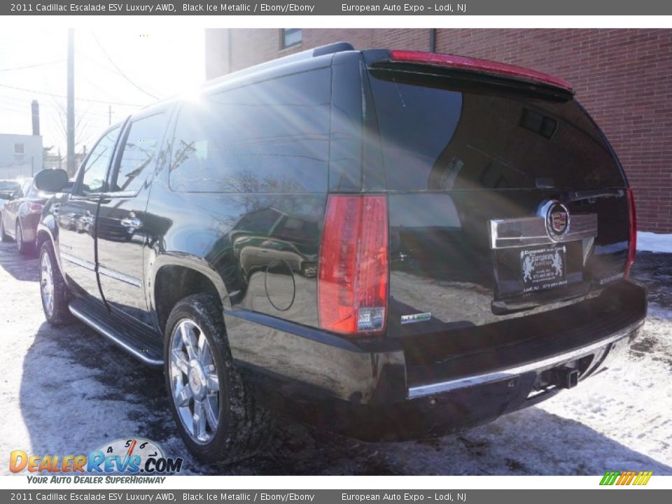 2011 Cadillac Escalade ESV Luxury AWD Black Ice Metallic / Ebony/Ebony Photo #4