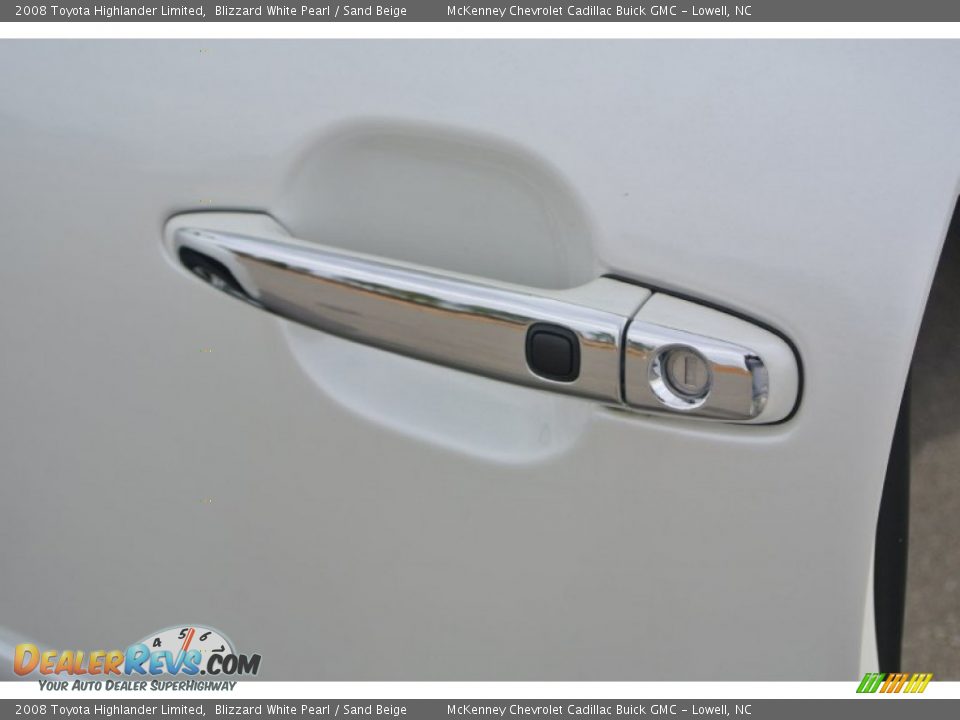 2008 Toyota Highlander Limited Blizzard White Pearl / Sand Beige Photo #8
