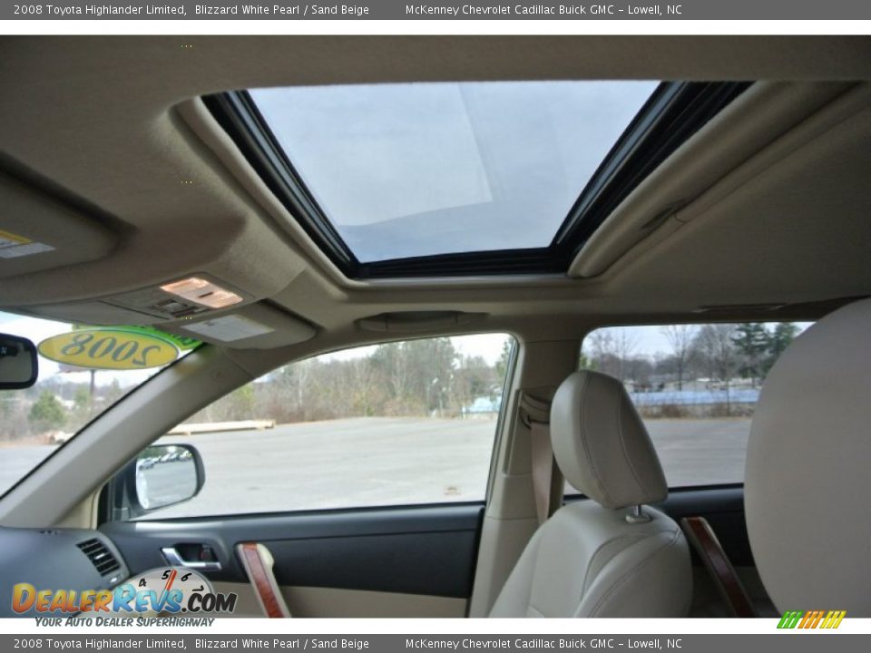 2008 Toyota Highlander Limited Blizzard White Pearl / Sand Beige Photo #13