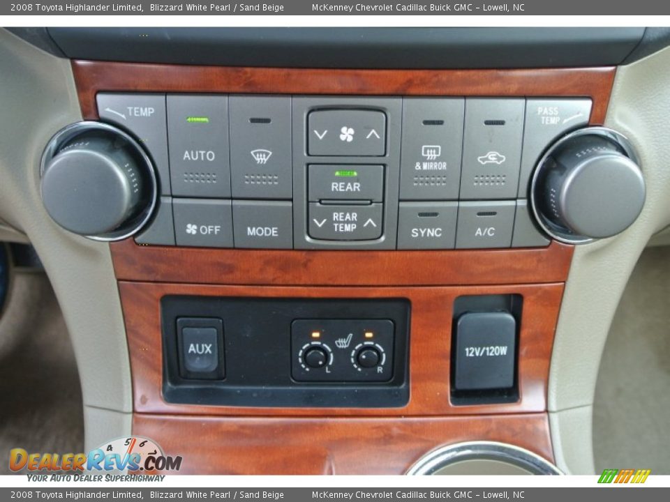 2008 Toyota Highlander Limited Blizzard White Pearl / Sand Beige Photo #17