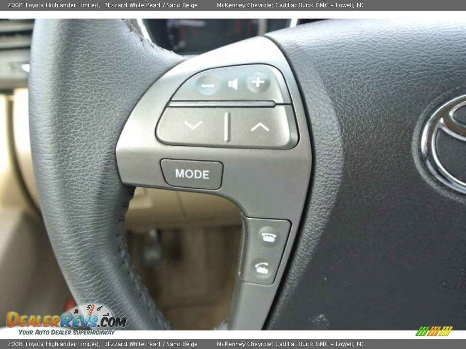 2008 Toyota Highlander Limited Blizzard White Pearl / Sand Beige Photo #21