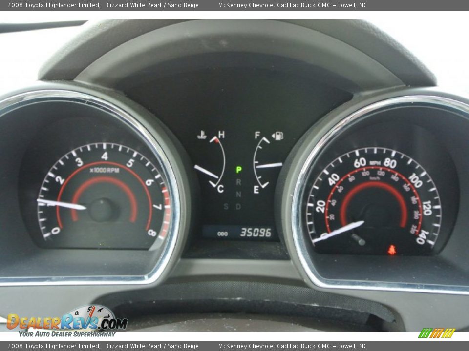 2008 Toyota Highlander Limited Blizzard White Pearl / Sand Beige Photo #23