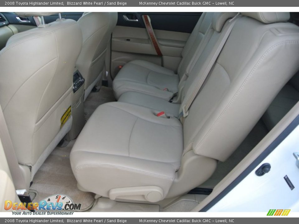 2008 Toyota Highlander Limited Blizzard White Pearl / Sand Beige Photo #24