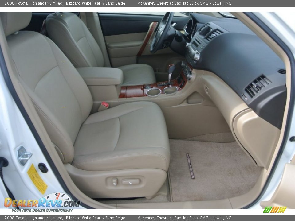 2008 Toyota Highlander Limited Blizzard White Pearl / Sand Beige Photo #29