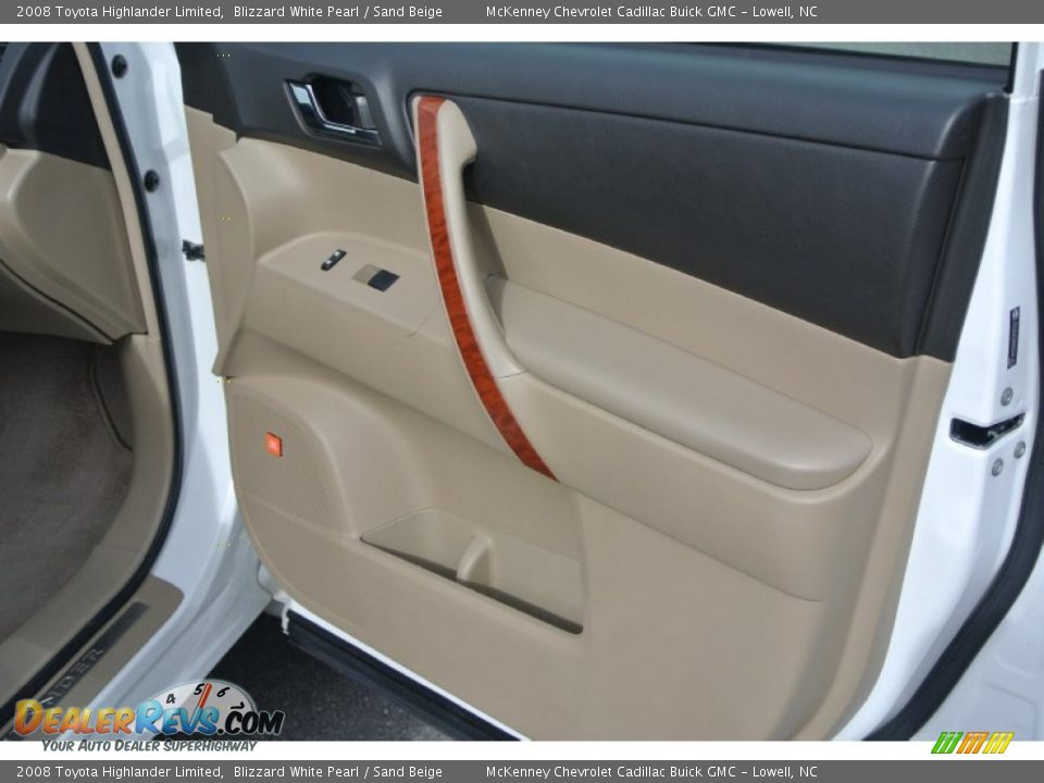 2008 Toyota Highlander Limited Blizzard White Pearl / Sand Beige Photo #30