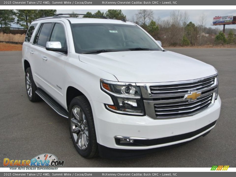 2015 Chevrolet Tahoe LTZ 4WD Summit White / Cocoa/Dune Photo #1