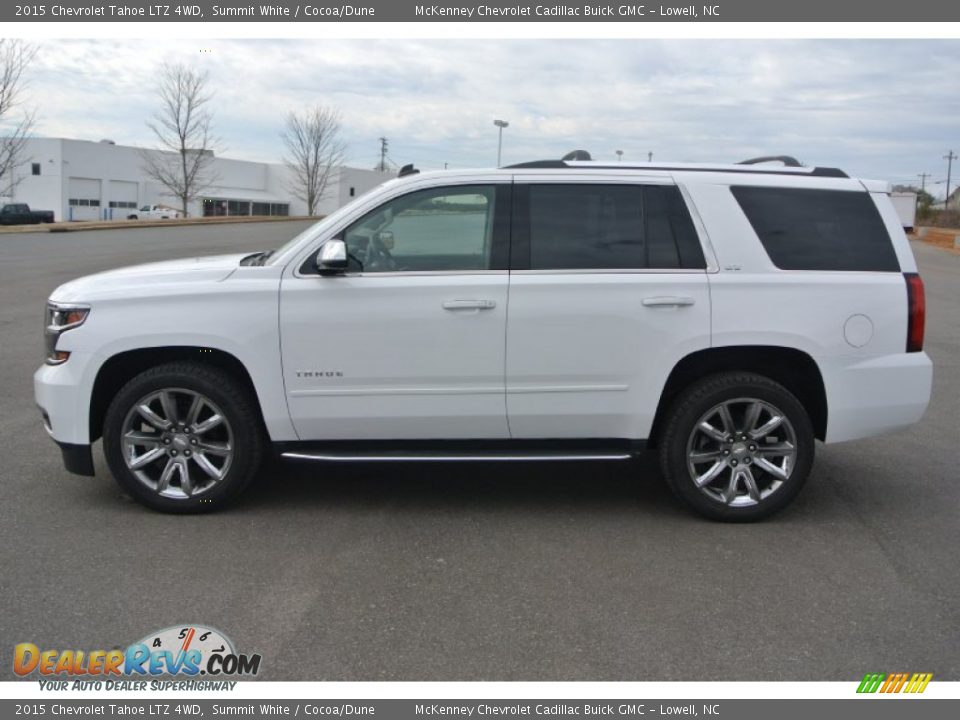 2015 Chevrolet Tahoe LTZ 4WD Summit White / Cocoa/Dune Photo #3