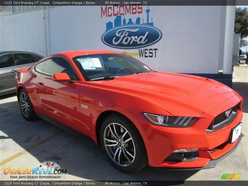 2015 Ford Mustang GT Coupe Competition Orange / Ebony Photo #2