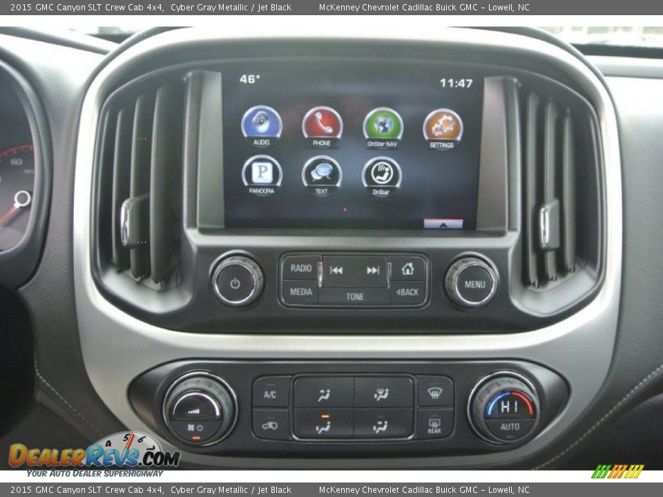2015 GMC Canyon SLT Crew Cab 4x4 Cyber Gray Metallic / Jet Black Photo #13
