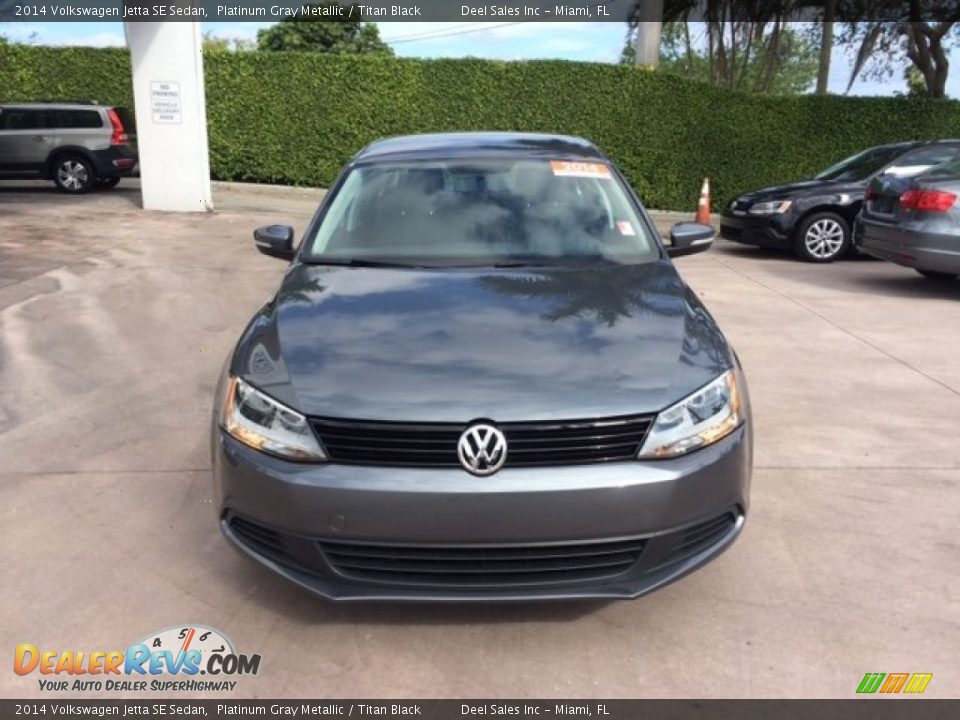 2014 Volkswagen Jetta SE Sedan Platinum Gray Metallic / Titan Black Photo #8