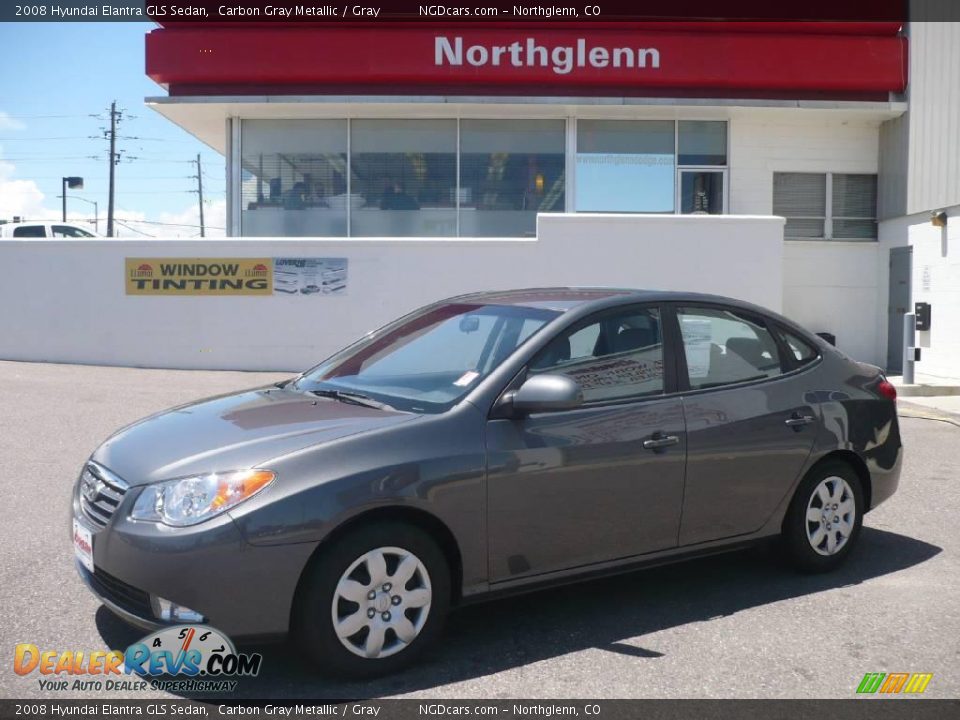 2008 Hyundai Elantra GLS Sedan Carbon Gray Metallic / Gray Photo #1