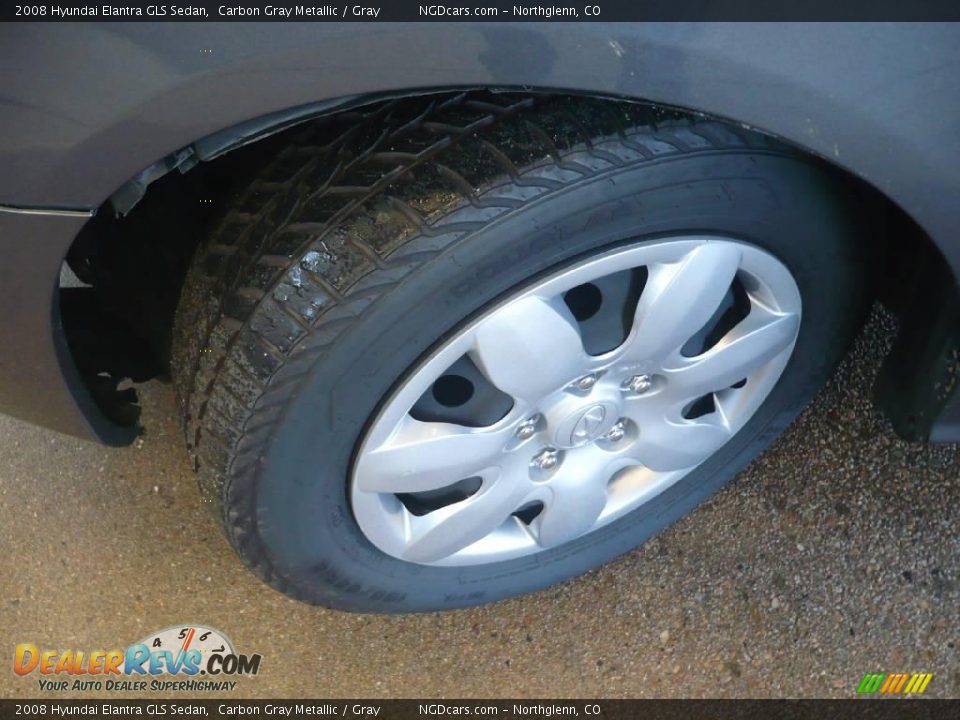 2008 Hyundai Elantra GLS Sedan Carbon Gray Metallic / Gray Photo #5