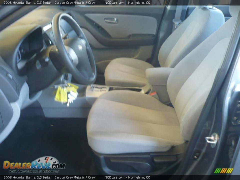 2008 Hyundai Elantra GLS Sedan Carbon Gray Metallic / Gray Photo #6