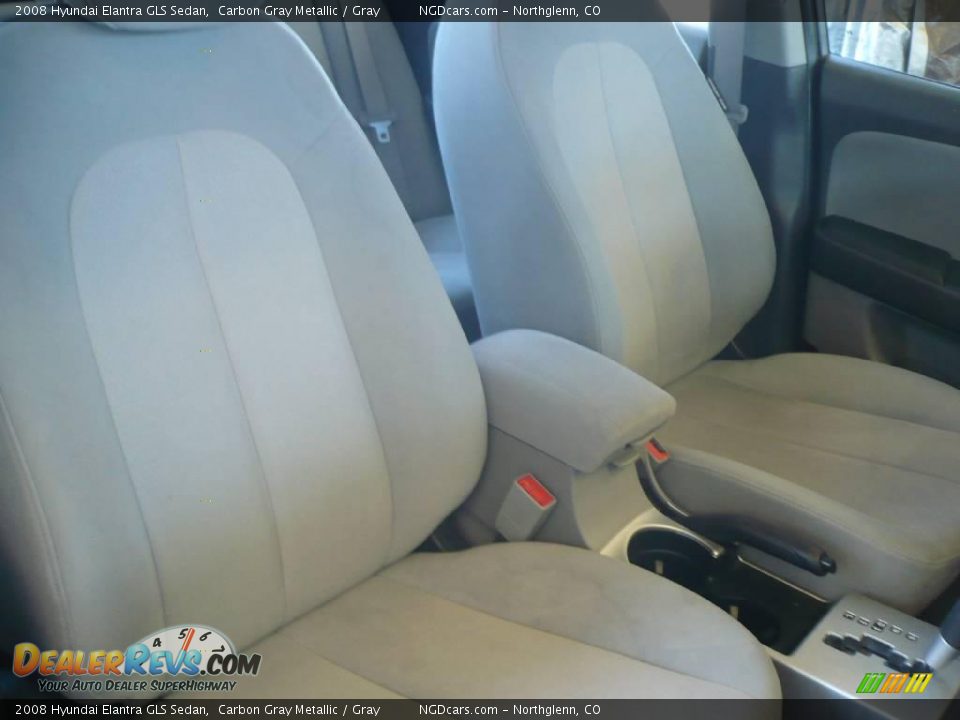 2008 Hyundai Elantra GLS Sedan Carbon Gray Metallic / Gray Photo #8