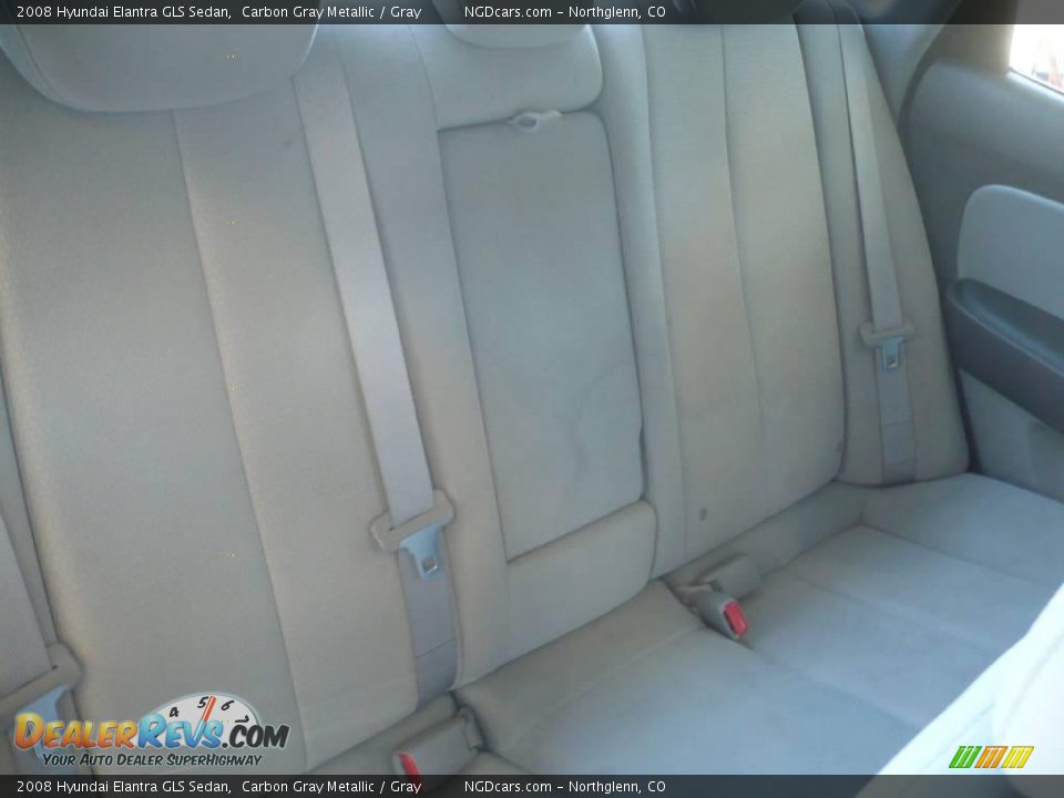 2008 Hyundai Elantra GLS Sedan Carbon Gray Metallic / Gray Photo #9