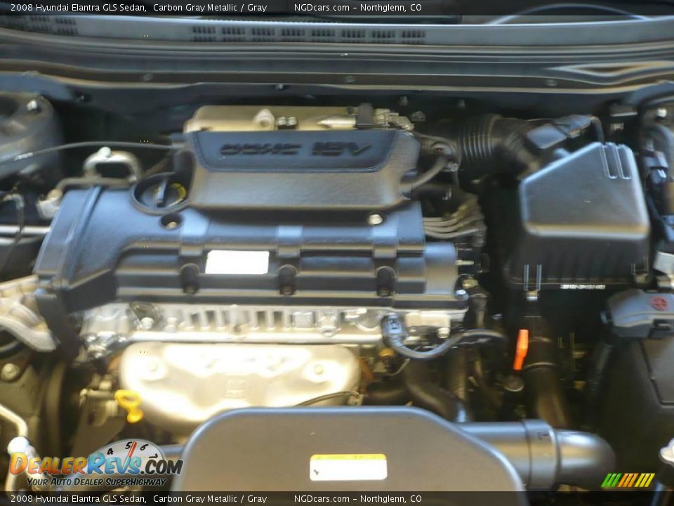 2008 Hyundai Elantra GLS Sedan Carbon Gray Metallic / Gray Photo #12