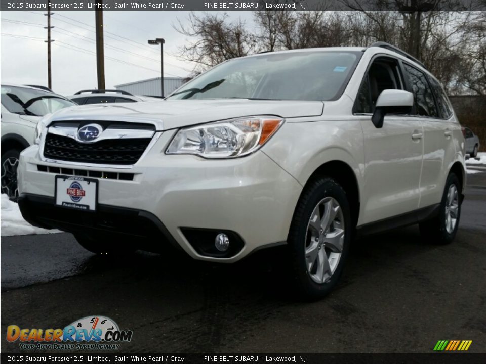 2015 Subaru Forester 2.5i Limited Satin White Pearl / Gray Photo #1