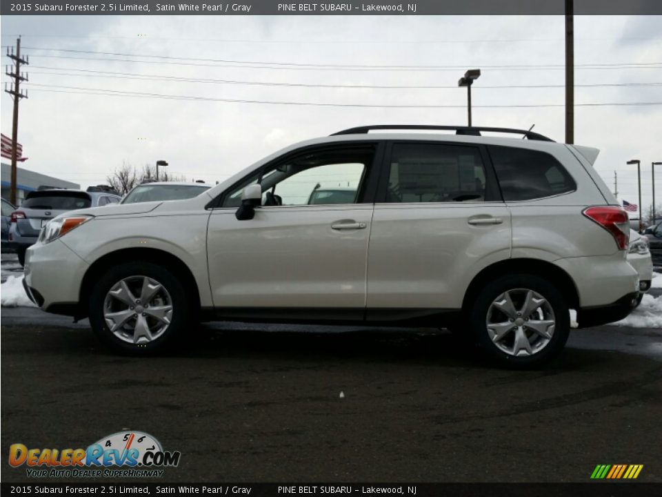 2015 Subaru Forester 2.5i Limited Satin White Pearl / Gray Photo #3