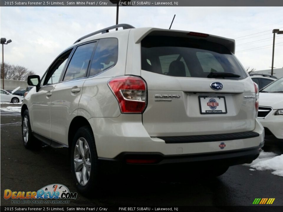 2015 Subaru Forester 2.5i Limited Satin White Pearl / Gray Photo #4