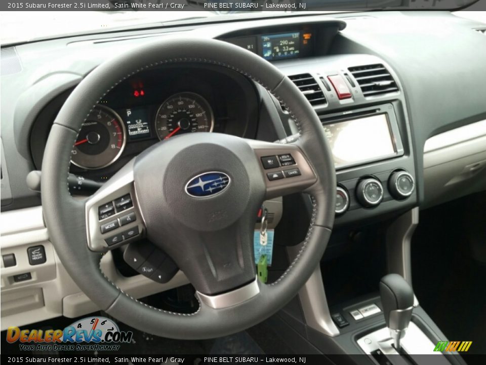 2015 Subaru Forester 2.5i Limited Satin White Pearl / Gray Photo #10